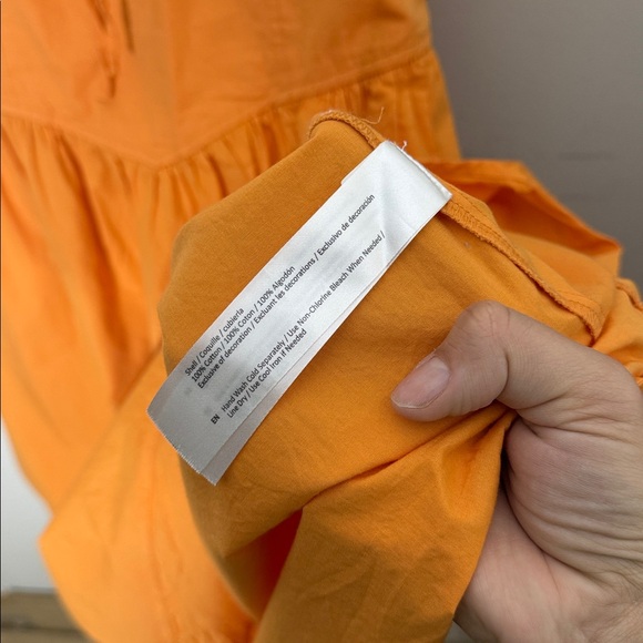 Band of the Free Orange Sleeveless Milkmaid Boho Style Dress Size XL - Picture 4 of 5